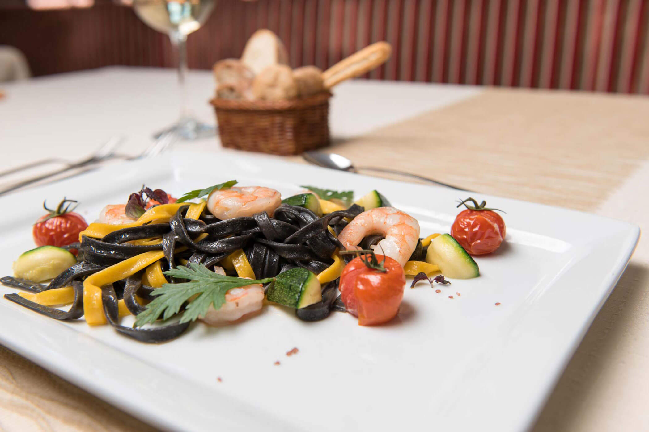 Tagliatelle with seafood